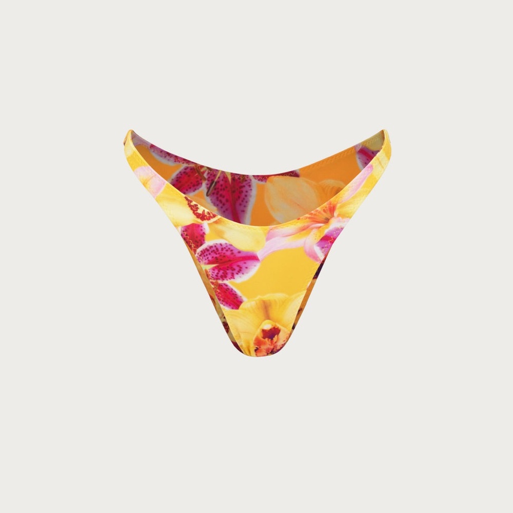 NWT Floral Yellow90s Bottom (Yellow Tropical)